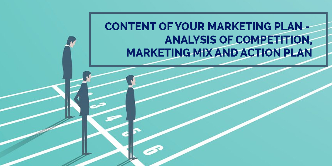Content of your marketing plan – Analysis of the competition, marketing mix and action plan